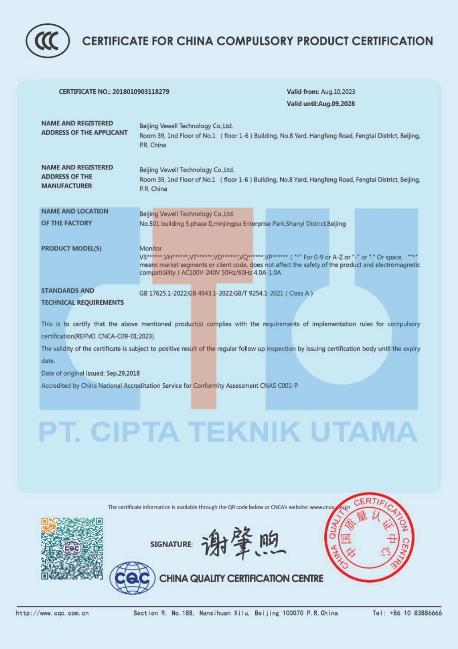 Verification of Compliance From SGS